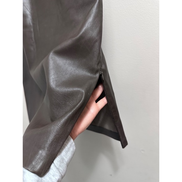 Brown Leather Skirt Size 8 - Picture 4 of 6